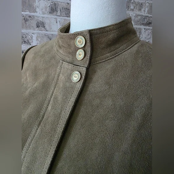 St. John Sport NWT Suede & Wool Jacket Size S - Picture 7 of 9